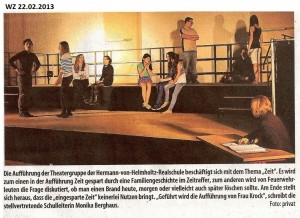 2013-02-22 Artikel Theateraufführung Tempo! (WZ)